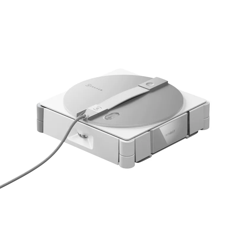 Fensterreinigungsroboter Ecovacs WINBOT W3 OMNI, Akku 4500 mAh, 270×270×76 mm, silber/weiß