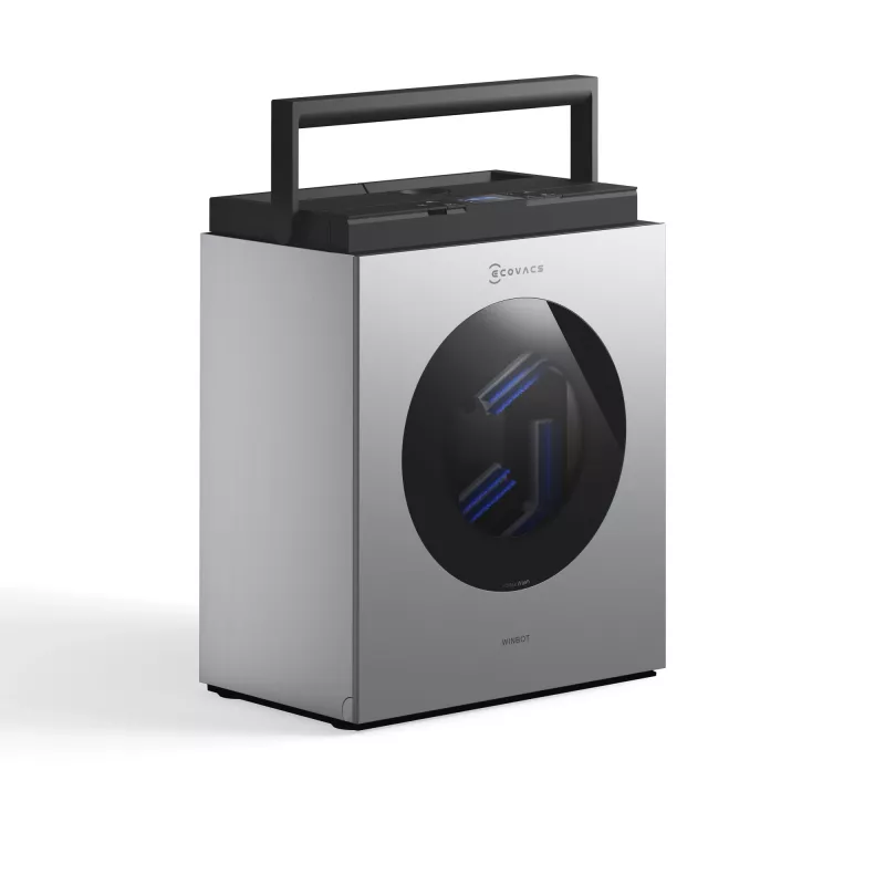 Fensterreinigungsroboter Ecovacs WINBOT W3 OMNI, Akku 4500 mAh, 270×270×76 mm, silber/weiß