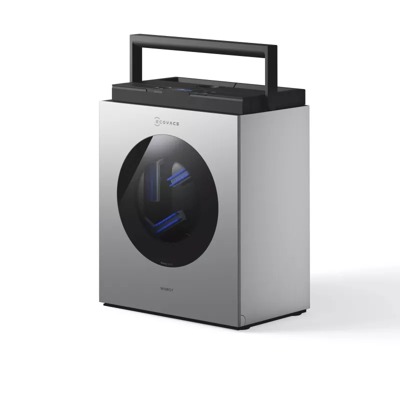 Fensterreinigungsroboter Ecovacs WINBOT W3 OMNI, Akku 4500 mAh, 270×270×76 mm, silber/weiß