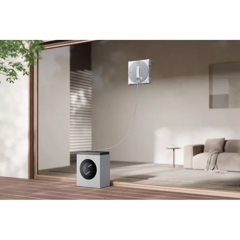 Fensterreinigungsroboter Ecovacs WINBOT W3 OMNI, Akku 4500 mAh, 270×270×76 mm, silber/weiß