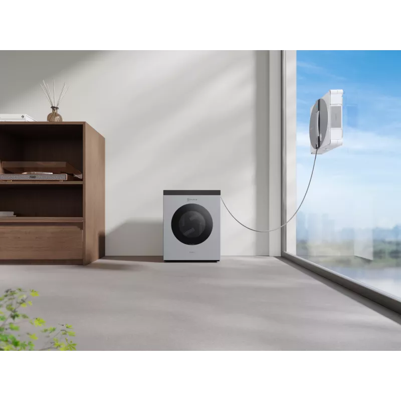 Fensterreinigungsroboter Ecovacs WINBOT W3 OMNI, Akku 4500 mAh, 270×270×76 mm, silber/weiß