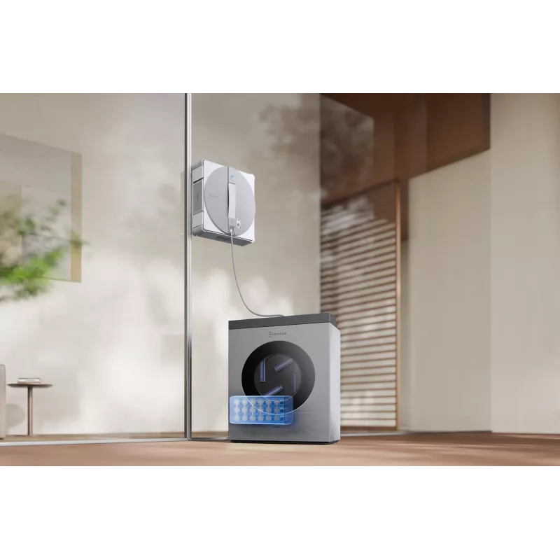 Fensterreinigungsroboter Ecovacs WINBOT W3 OMNI, Akku 4500 mAh, 270×270×76 mm, silber/weiß