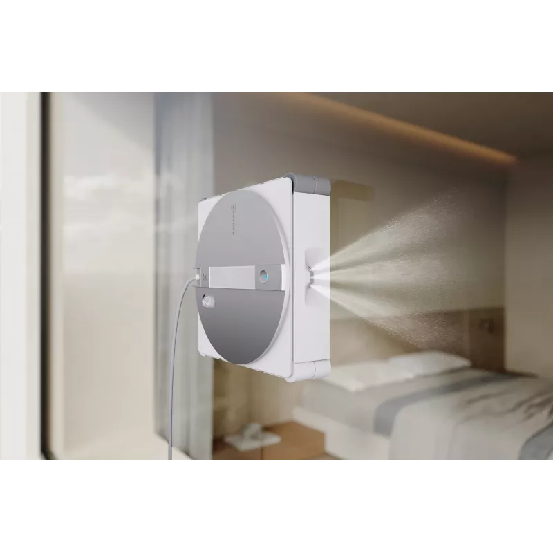 Fensterreinigungsroboter Ecovacs WINBOT W3 OMNI, Akku 4500 mAh, 270×270×76 mm, silber/weiß