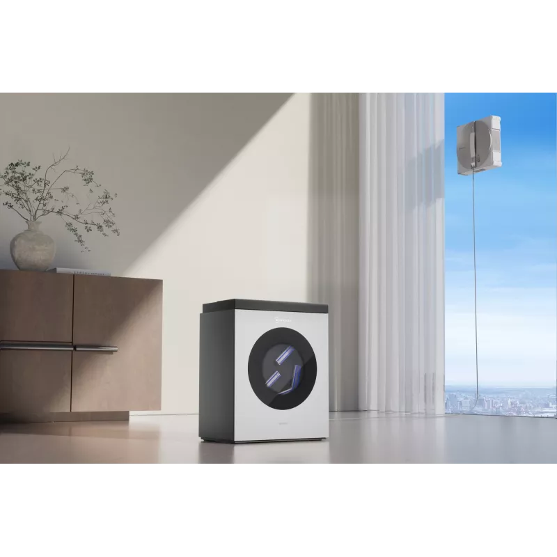 Fensterreinigungsroboter Ecovacs WINBOT W3 OMNI, Akku 4500 mAh, 270×270×76 mm, silber/weiß