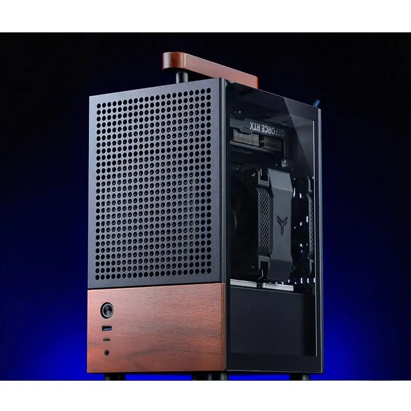 PC-Gehäuse Jonsbo T6, Mini-Tower, Mini-ITX, Schwarz