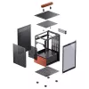 PC-Gehäuse Jonsbo T6, Mini-Tower, Mini-ITX, Schwarz