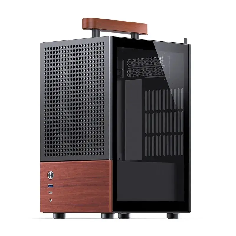 PC-Gehäuse Jonsbo T6, Mini-Tower, Mini-ITX, Schwarz