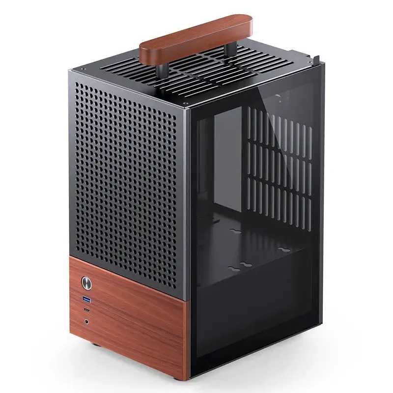 PC-Gehäuse Jonsbo T6, Mini-Tower, Mini-ITX, Schwarz