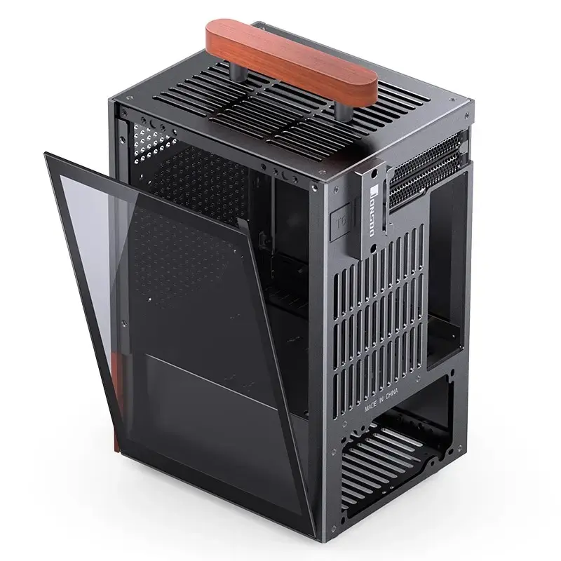 PC-Gehäuse Jonsbo T6, Mini-Tower, Mini-ITX, Schwarz