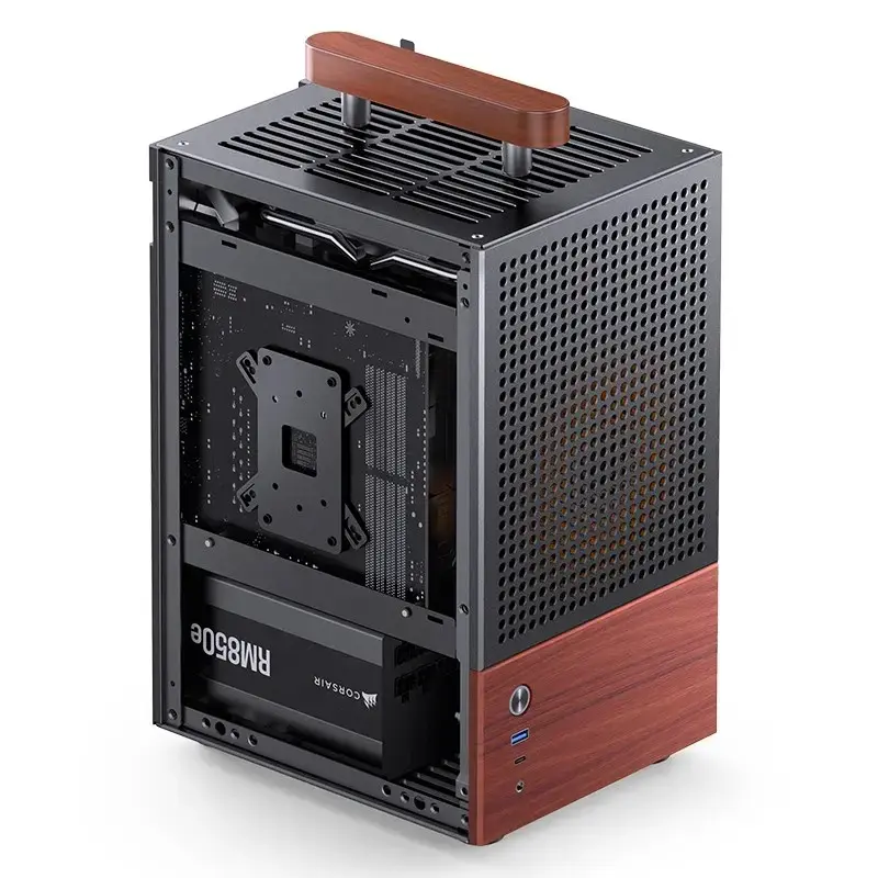 PC-Gehäuse Jonsbo T6, Mini-Tower, Mini-ITX, Schwarz