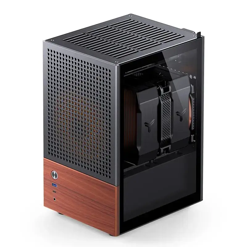 PC-Gehäuse Jonsbo T6, Mini-Tower, Mini-ITX, Schwarz