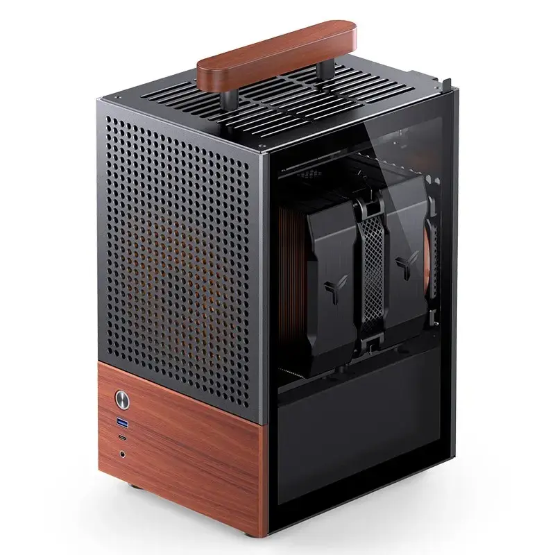 PC-Gehäuse Jonsbo T6, Mini-Tower, Mini-ITX, Schwarz