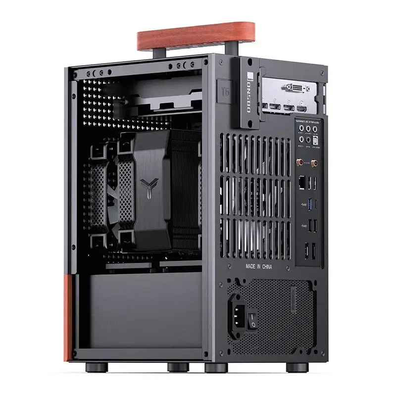 PC-Gehäuse Jonsbo T6, Mini-Tower, Mini-ITX, Schwarz