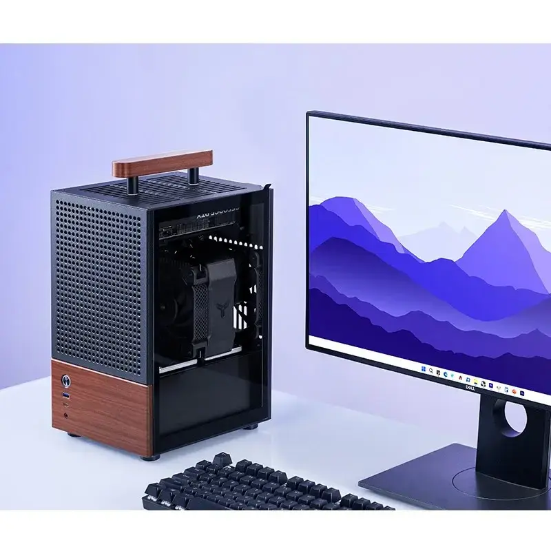 PC-Gehäuse Jonsbo T6, Mini-Tower, Mini-ITX, Schwarz