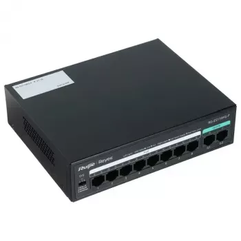 RUIJIE unmanaged PoE Switch RG-ES110FG-P — 10-Port Gigabit (10/100/1000) mit 1 SFP, 120W, 20 Gbps Switching