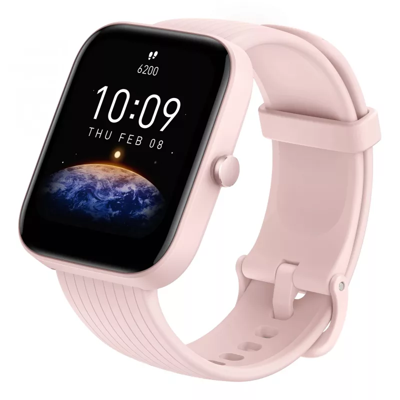 Amazfit Bip 3 Pro 4,29 cm (1,69 Zoll) TFT 44 mm Digital 240 x 280 Pixel Touchscreen Pink GPS (Satellit)