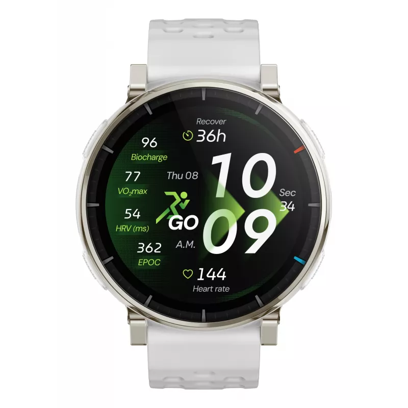 Smartwatch Amazfit Active 3 — 3,35 cm (1,32 Zoll) AMOLED, 466×466, Touchscreen, GPS, 365 mAh, Silikon-Armband