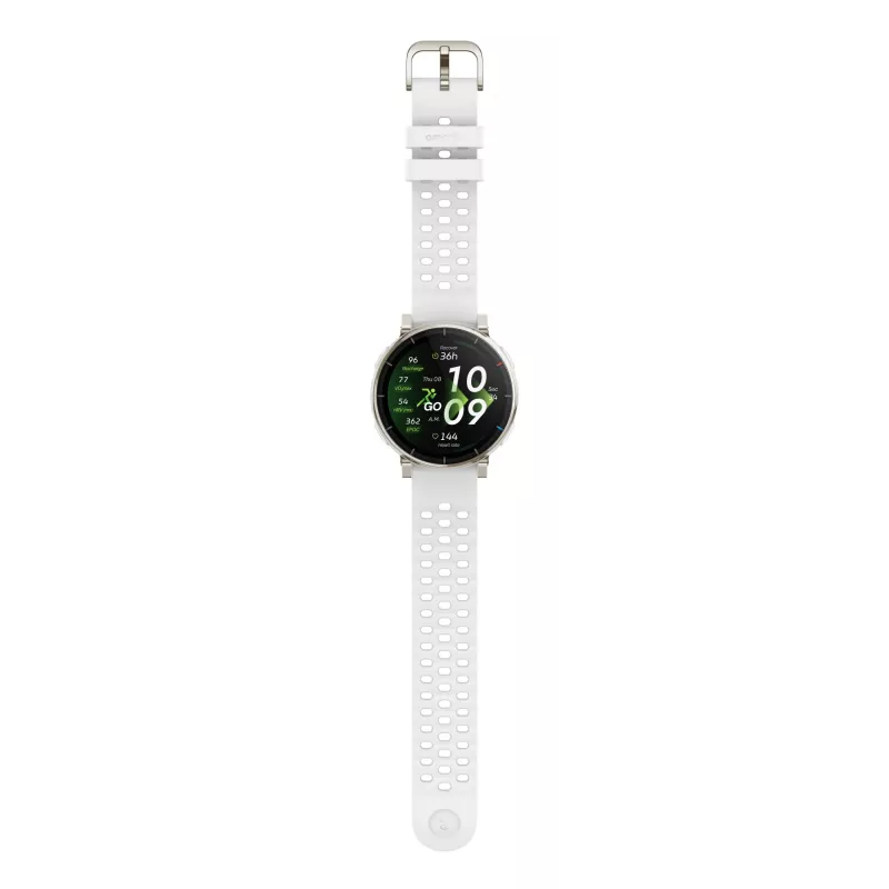 Smartwatch Amazfit Active 3 — 3,35 cm (1,32 Zoll) AMOLED, 466×466, Touchscreen, GPS, 365 mAh, Silikon-Armband