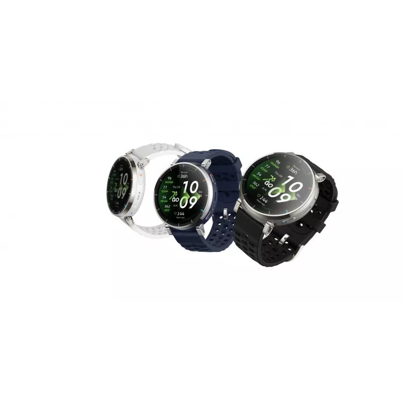 Smartwatch Amazfit Active 3 — 3,35 cm (1,32 Zoll) AMOLED, 466×466, Touchscreen, GPS, 365 mAh, Silikon-Armband
