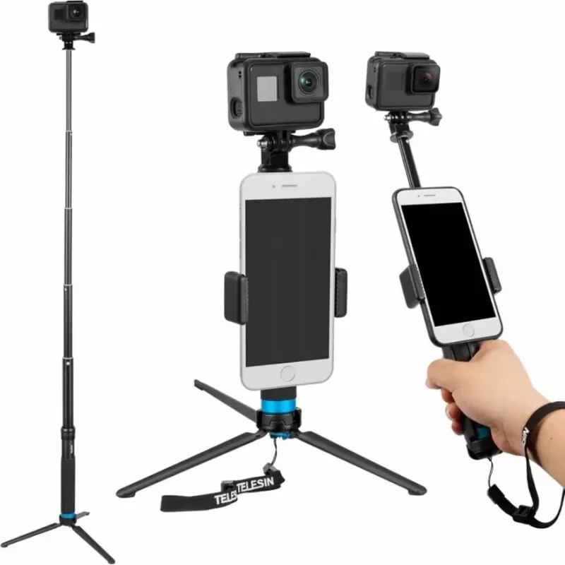 Selfie-Stick-Stativ Telesin GP-MNP-090-S verstellbare Höhe leicht