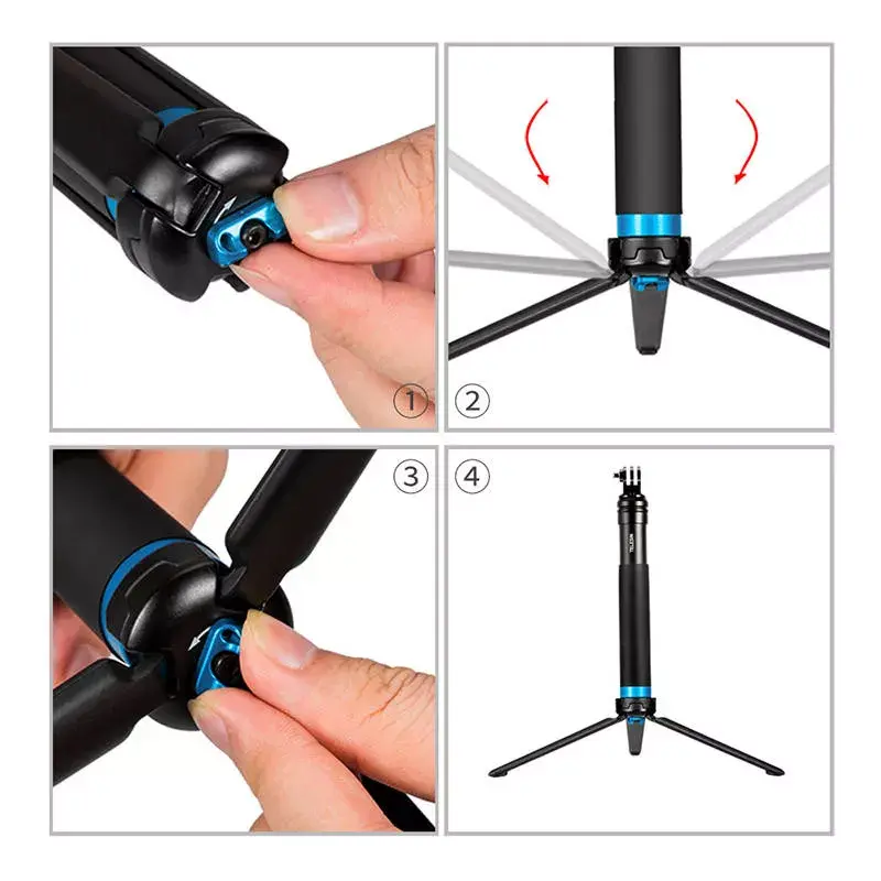 Selfie-Stick-Stativ Telesin GP-MNP-090-S verstellbare Höhe leicht
