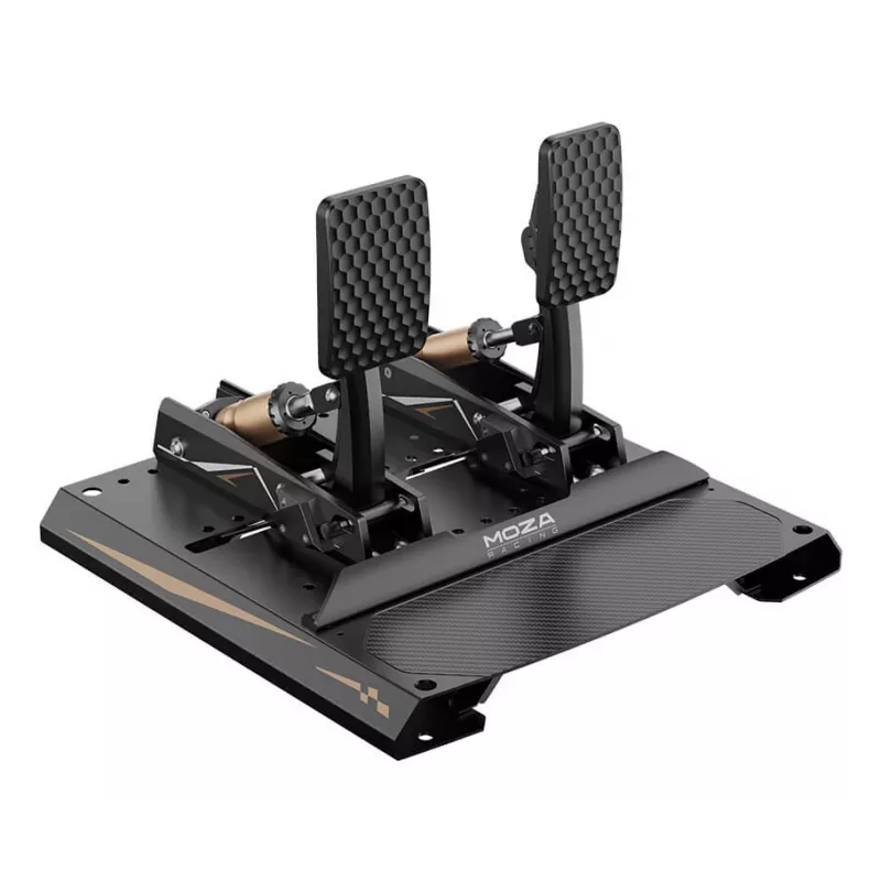 Moza Racing CRP2 Pedale (Gas+Bremse), Pedal, Schwarz, Kohlefaser, Stahl, 15 - 23°