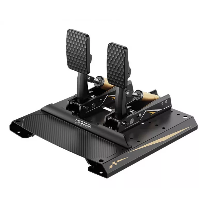 Moza Racing CRP2 Pedale (Gas+Bremse), Pedal, Schwarz, Kohlefaser, Stahl, 15 - 23°