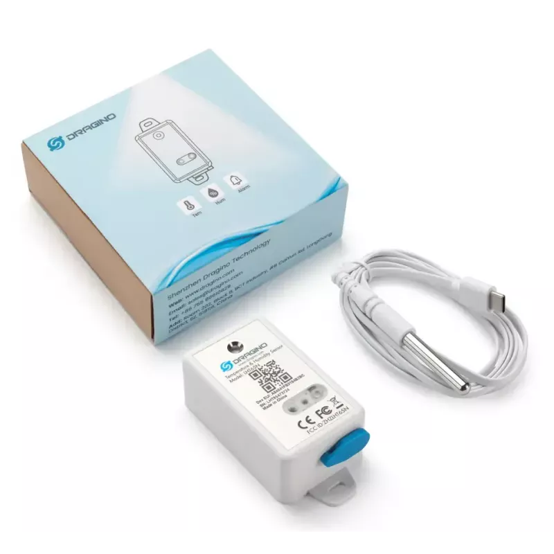 DRAGINO LHT65N Freistehender Temperatur- und Feuchtigkeitssensor für Innen-/Außenbereich LoRaWAN EU868