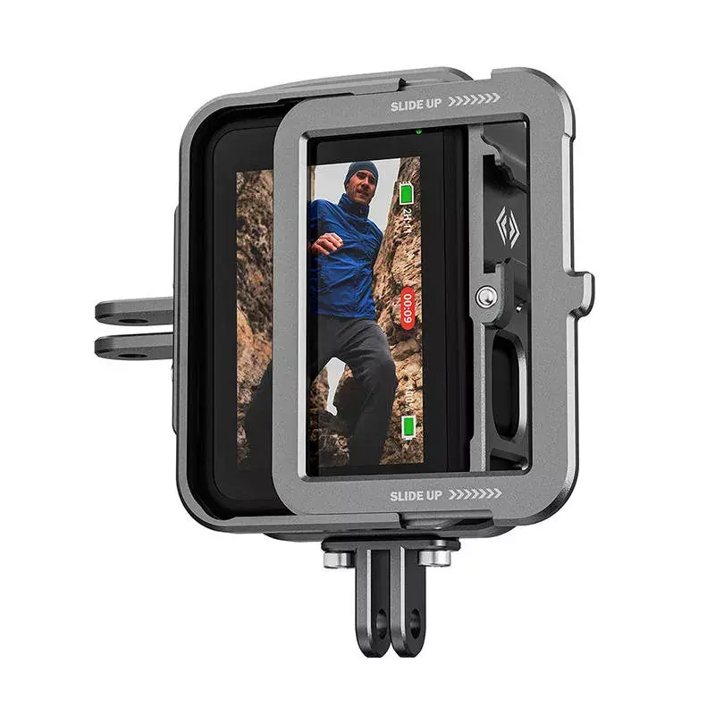 Aluminium-Kamerakäfig Telesin GP-FMS-G11-TZ für GoPro Hero 12/11/10/9 mit vertikalem Adapter