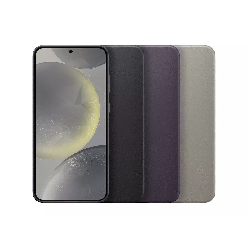 Samsung Galaxy S24+ Vegan Leather Case Schwarz Monochromatic 6.7-inch