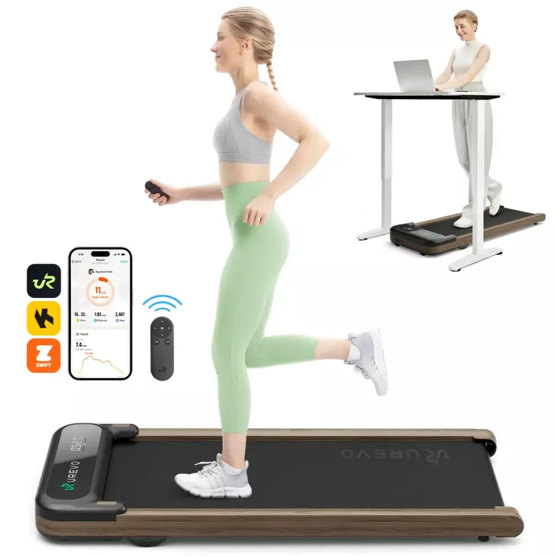 Laufband UREVO SpaceWalk E4W elektrisch, max. Benutzergewicht 120 kg, Geschwindigkeit 1–6 km/h, Lauffläche 102×38 cm, LED-Anzeige