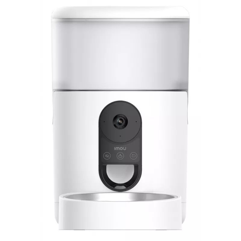 Automatischer Futterspender IMOU PF1 — 4 L Edelstahltrichter, Wi‑Fi 4, Batterie/Gleichstrom, 1 Schüssel