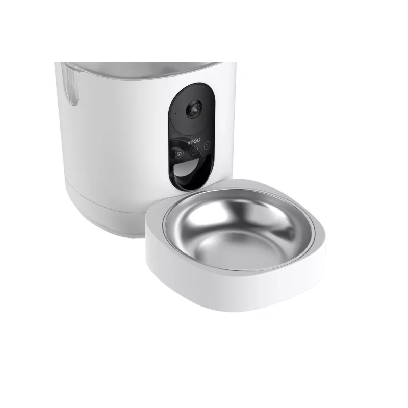 Automatischer Futterspender IMOU PF1 — 4 L Edelstahltrichter, Wi‑Fi 4, Batterie/Gleichstrom, 1 Schüssel