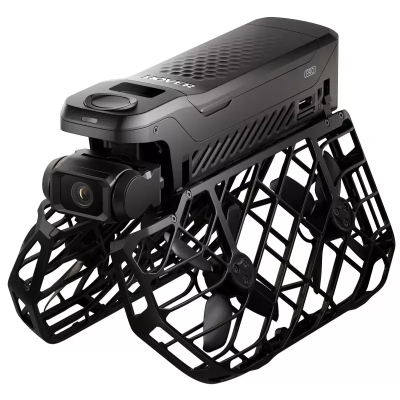 Mini-Drohne HOVERAir X1 Pro — 4 Rotoren, 12 MP Kamera, 4K Video, 1000 m Reichweite, 1920 mAh Akku, 32 GB intern, Schwarz