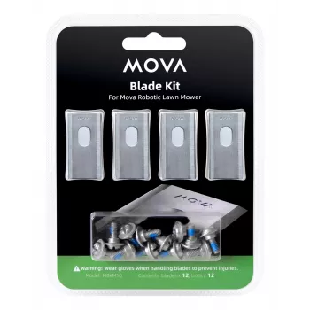 Ersatz-Rasenmähermesser MOVA MBKM10 für Mova 1000/600, 160×120×15 mm, 12 Stück