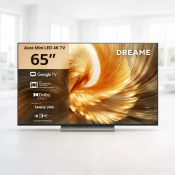 Smart TV Dreame Aura S100 65 Zoll TV, QLED+ (Mini LED), 4K UHD, Google TV, 144Hz, KI-Prozessor, integrierte Soundbar, schwarz