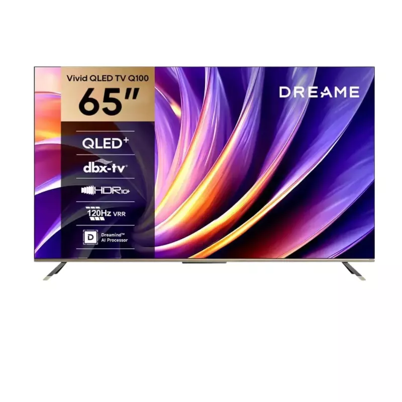 Smart TV Dreame Vivid Q100 65 Zoll, QLED+, 4K UHD, Google TV, 120 Hz, KI-Prozessor, schwarz