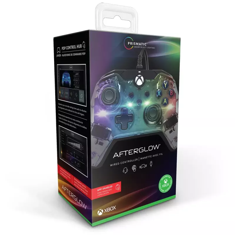 PDP Afterglow Kabel-Controller, Blau/Transparent, USB, Xbox One, Series X/S