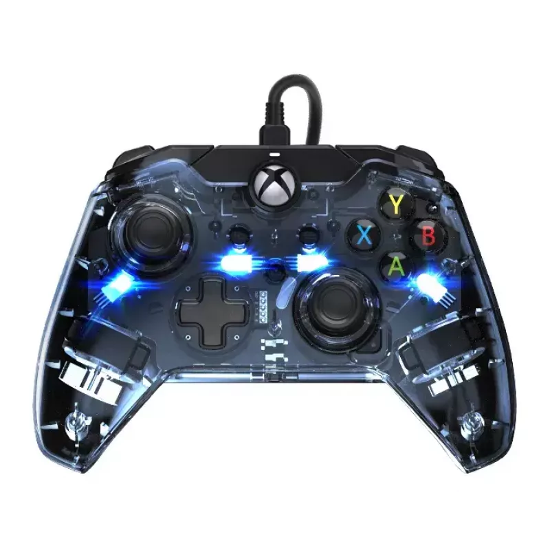 PDP Afterglow Kabel-Controller, Blau/Transparent, USB, Xbox One, Series X/S