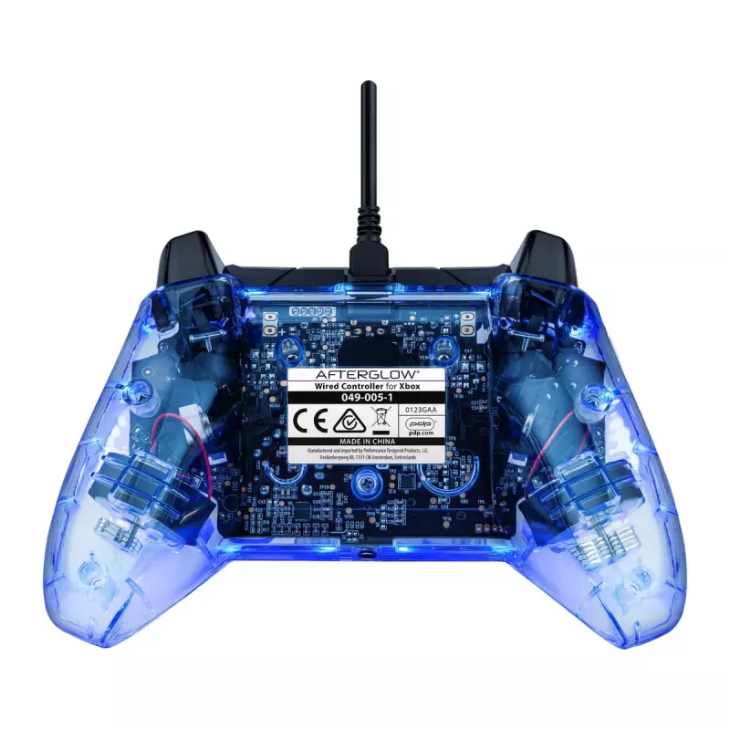 PDP Afterglow Kabel-Controller, Blau/Transparent, USB, Xbox One, Series X/S