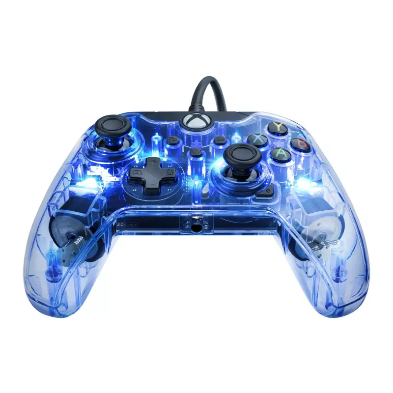 PDP Afterglow Kabel-Controller, Blau/Transparent, USB, Xbox One, Series X/S