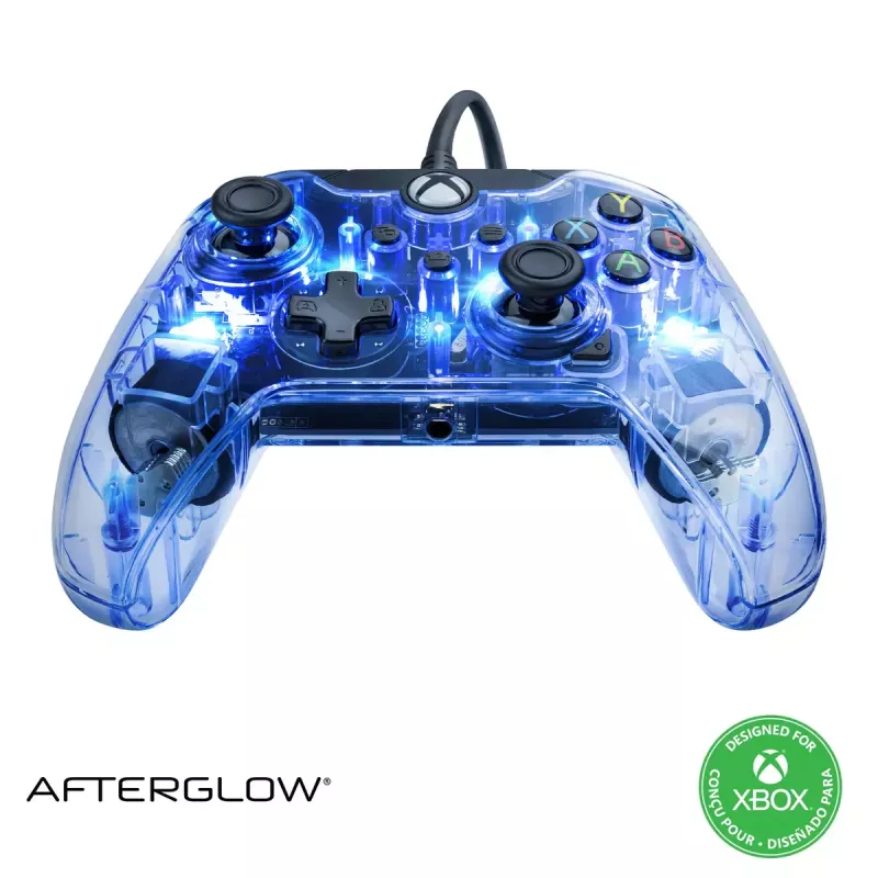 PDP Afterglow Kabel-Controller, Blau/Transparent, USB, Xbox One, Series X/S