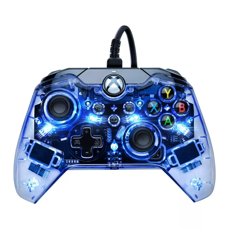 PDP Afterglow Kabel-Controller, Blau/Transparent, USB, Xbox One, Series X/S