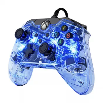 PDP Afterglow Kabel-Controller, Blau/Transparent, USB, Xbox One, Series X/S