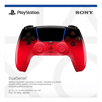 Gamepad Sony DualSense für PlayStation 5 – Bluetooth/USB, Batterie, Schwarz/Rot, USB-C, 188×69×189 mm