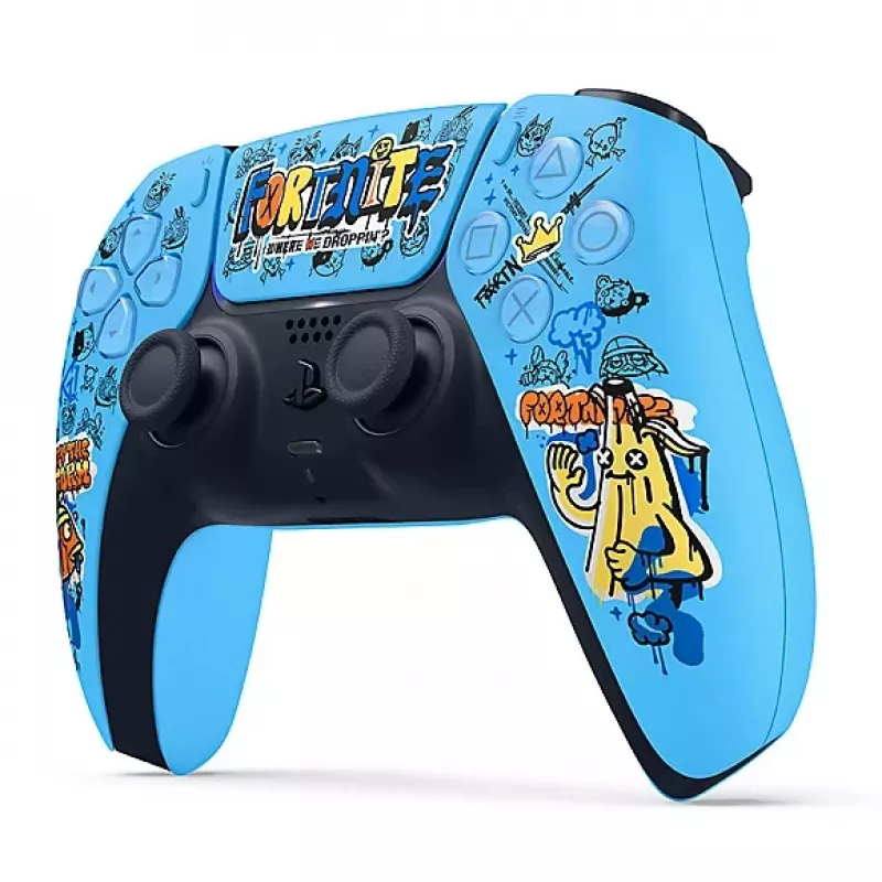Gamepad Sony DualSense Wireless PlayStation 5 Controller — Modell 9593973, blau, Fortnite-Design, Bluetooth/USB, batteriebetrieben