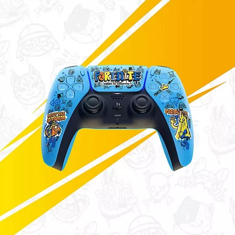 Gamepad Sony DualSense Wireless PlayStation 5 Controller — Modell 9593973, blau, Fortnite-Design, Bluetooth/USB, batteriebetrieben