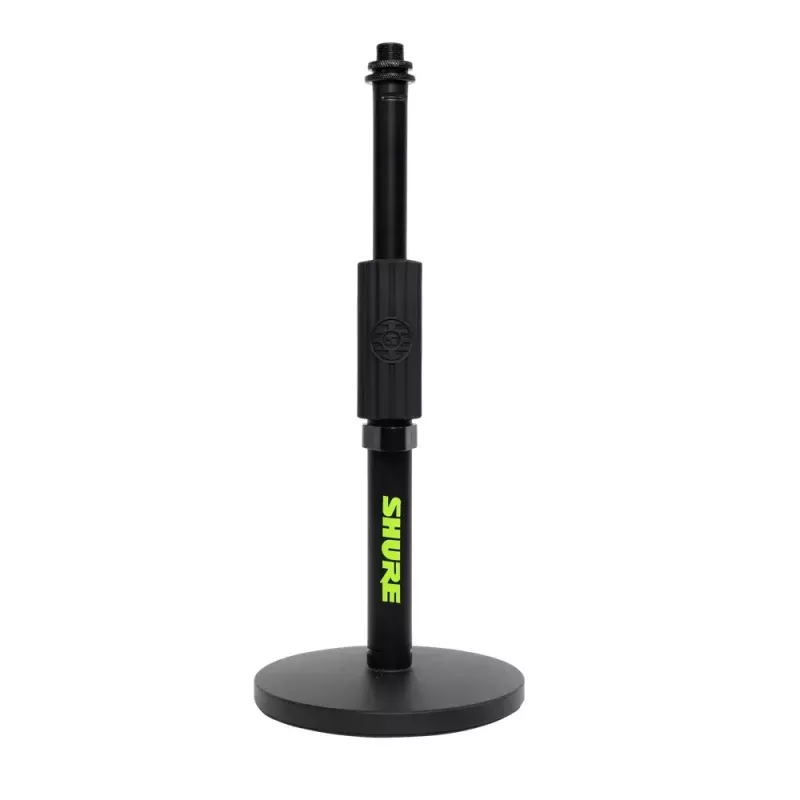 Desktop-Mikrofonständer Shure SH-DESKTOP1, runde Metallbasis, 3/8-Zoll-Gewinde, Höhe 26,7–40,6 cm, schwarz