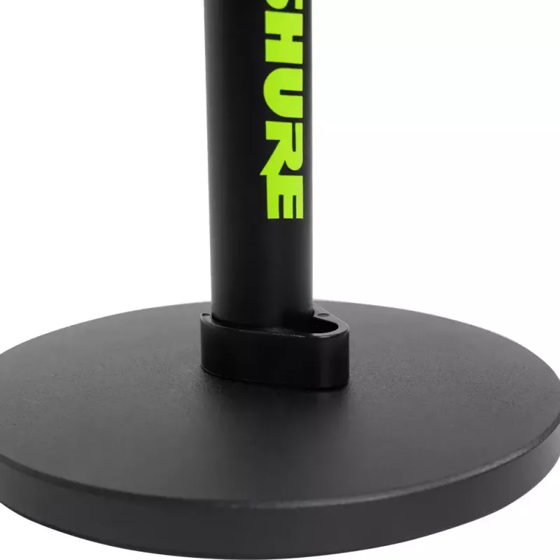 Desktop-Mikrofonständer Shure SH-DESKTOP1, runde Metallbasis, 3/8-Zoll-Gewinde, Höhe 26,7–40,6 cm, schwarz