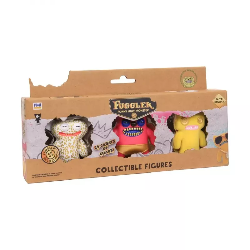 Action-Figuren-Set p.m.i kids world FUGGLER S3 Gold Edition – 3er-Pack sortierte Figuren